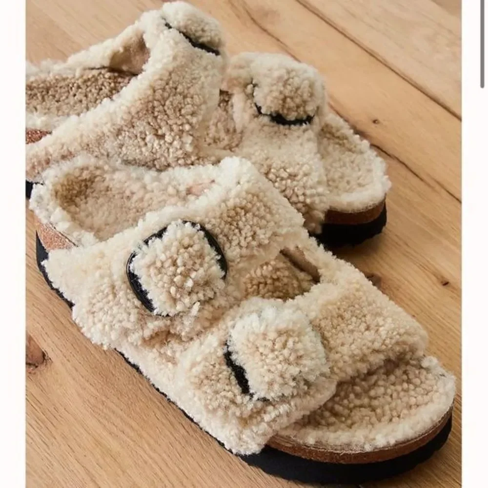 Papillo Birkenstock Pink Arizona Teddy Shearling Sandals US 6-6.5 EU 37